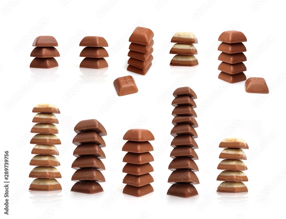 Chocolate isolated on white background Chocolate isolated on white background