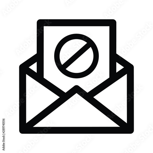 Email Spamming Icon, Spam mailing, wrong e-mail address photo