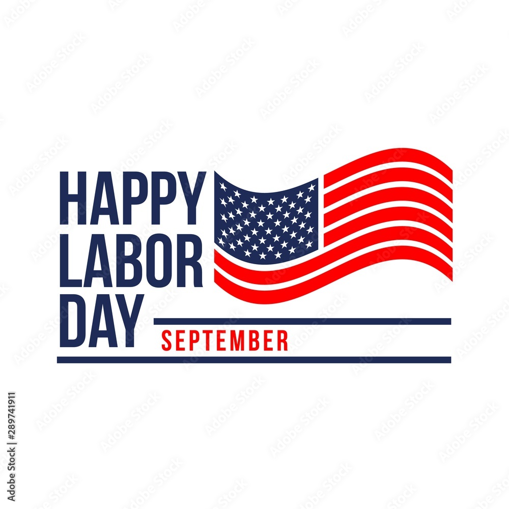 Labor Day lettering USA background vector illustration for strong men Labor Day lettering USA background vector illustration for strong men