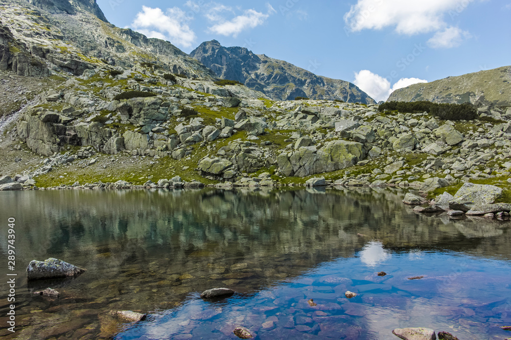 Lake at the trail from Malyovitsa hut to Scary Lake, Rila Mountain