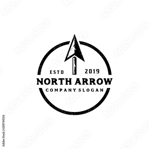 Vintage Retro Rustic Arrowhead Spear Hunting Hipster Logo Design inspiration
