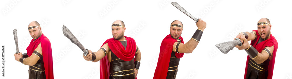 Gladiator isolated on white background Gladiator isolated on white background
