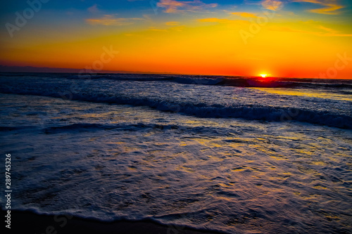 Anochecer playa Vieux Boucao Landas Francia