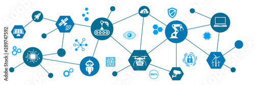 Industry 4.0 infographic concept factory of the future – for stock