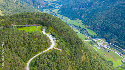 Fototapeta Naklejka Na Ścianę i Meble -  mountain road serpentine panorama