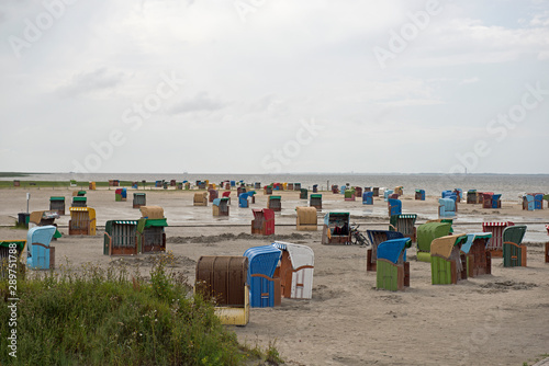 The Wadden Sea roofed wicker beach chairs