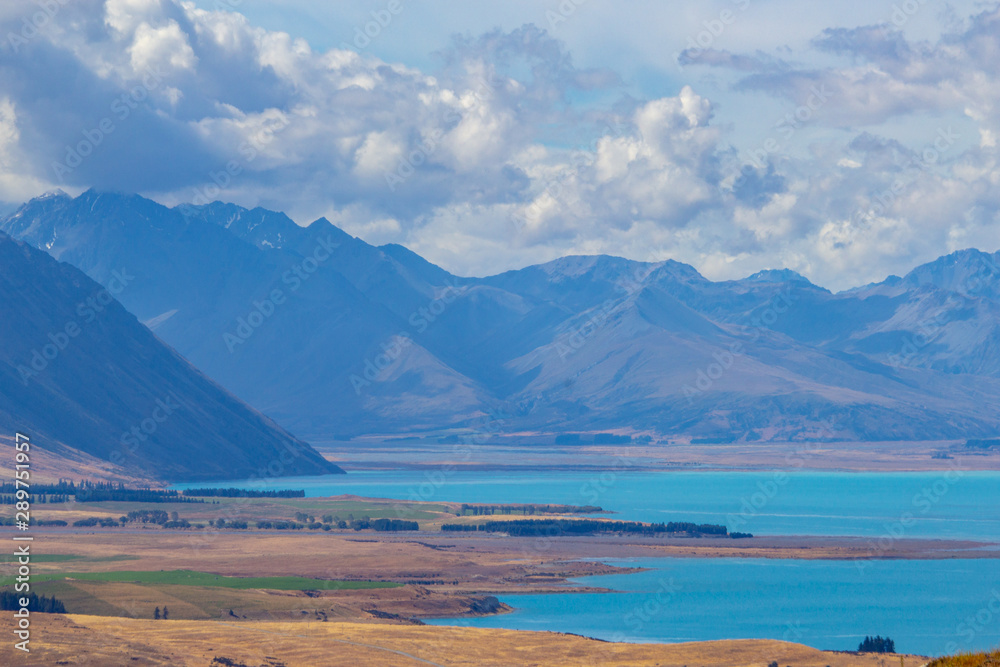 View of Lake Tekapo from Mount John observatory View of Lake Tekapo from Mount John observatory