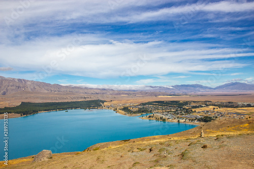 View of Lake Tekapo from Mount John observatory