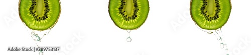 Kiwi slice. Juicy green kiwifruit. Organic fresh fruit