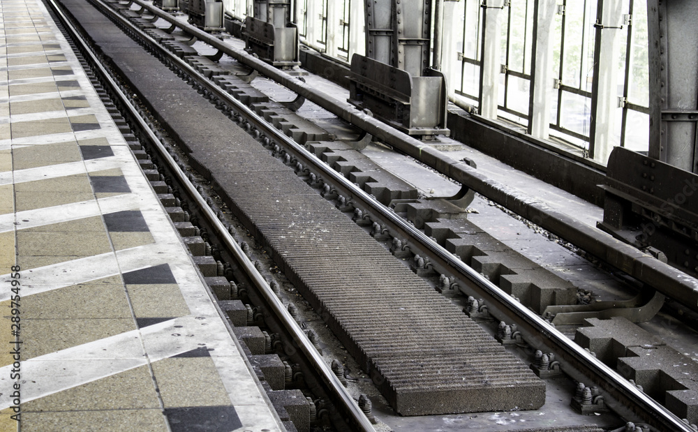 Fototapeta premium Tram rails iron