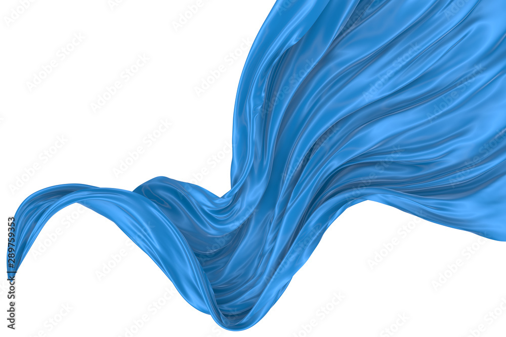 Plakat Abstract background of colored wavy silk or satin.