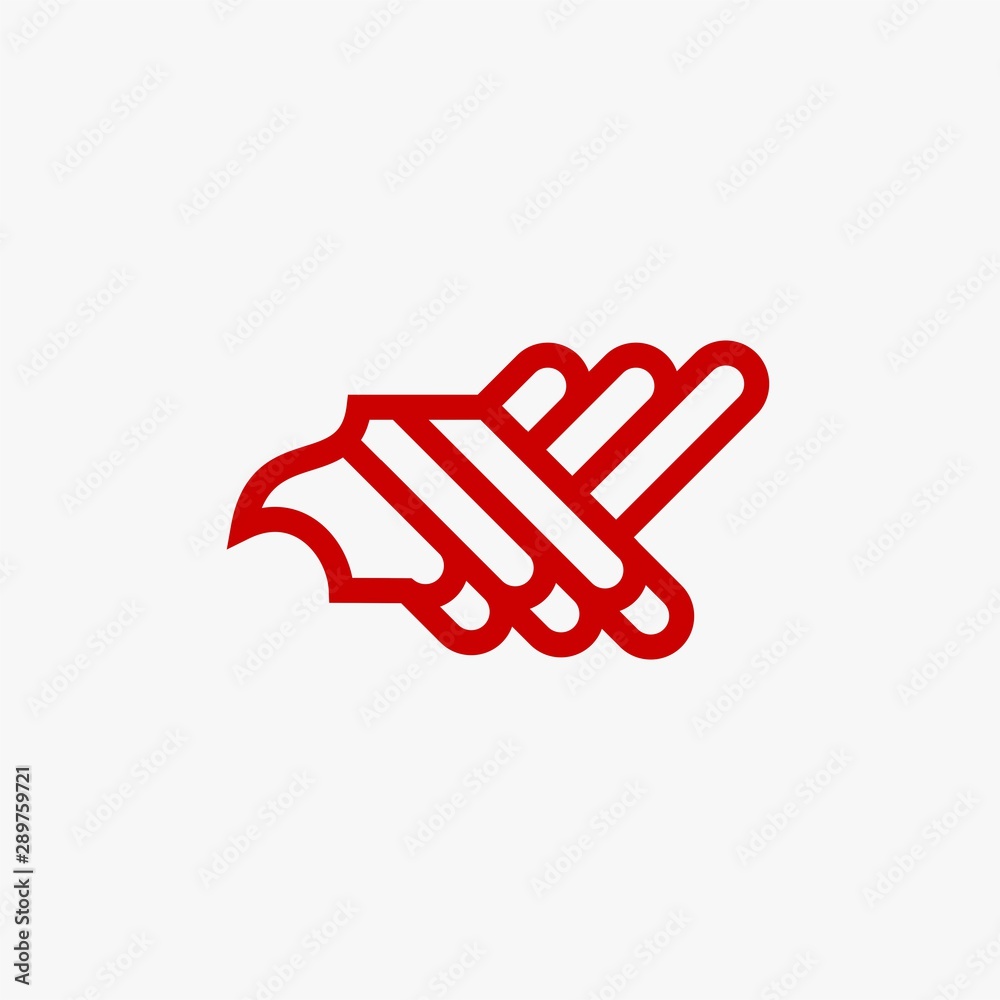 Eagle line logo design vector. Wild bird illustration symbol. Red eagle outline vector icon. Eagle line logo design vector. Wild bird illustration symbol. Red eagle outline vector icon.