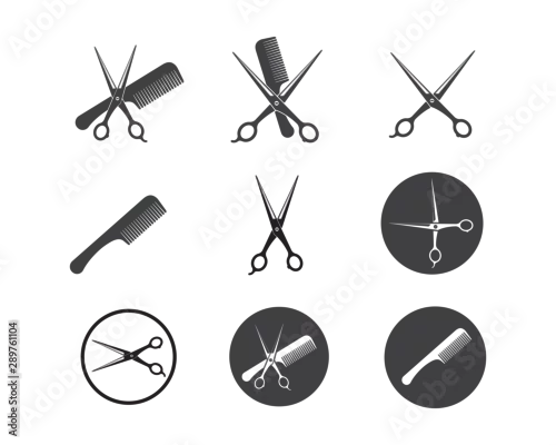 Obraz scissor icon logo vector illustration