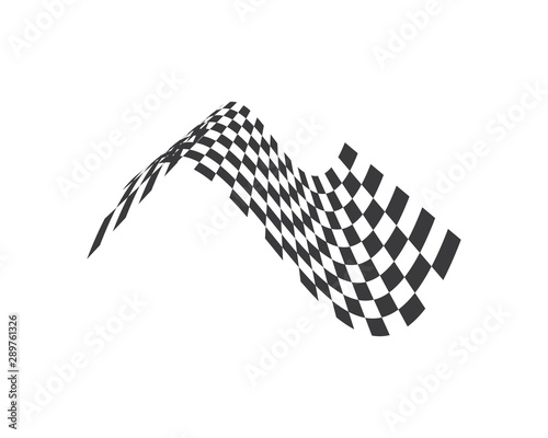 racing flag icon of automotif illustration vector photo