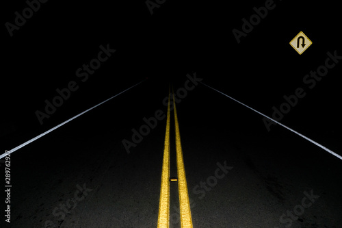 Rural road at night