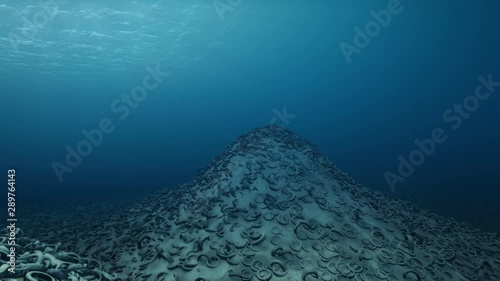 Oceans Pollution - Tires Cemetary Underwater photo