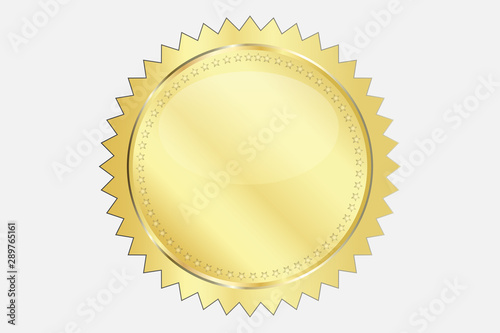 Gold seal logo vector web image