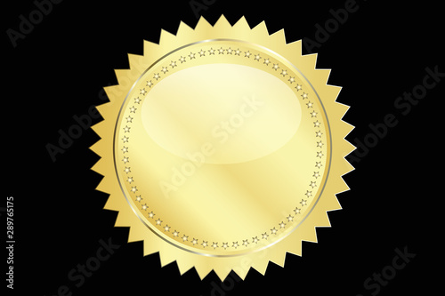 Gold seal vector