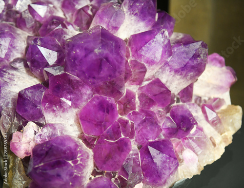 single purple amethyst crystal mineral sample 