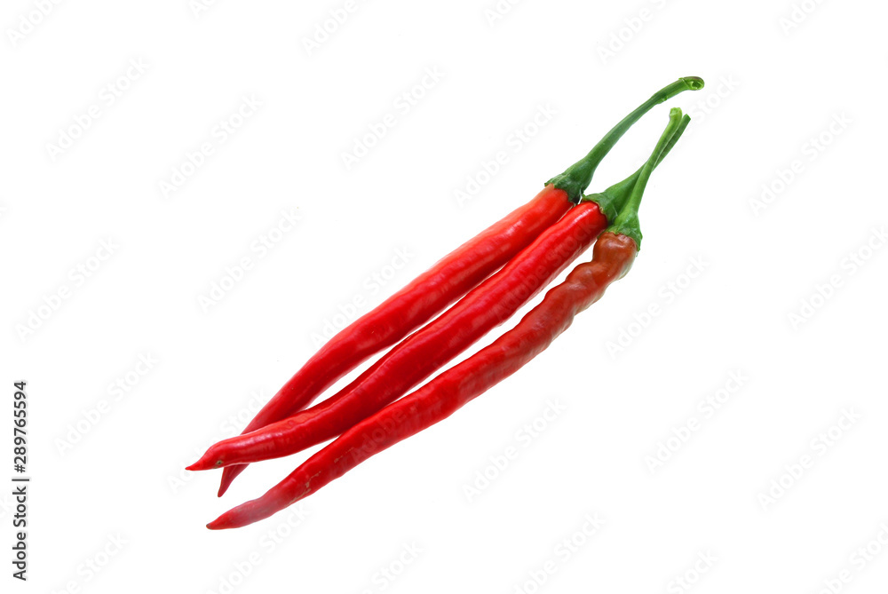 Fresh picked spicy red pepper isolated on white Fresh picked spicy red pepper isolated on white