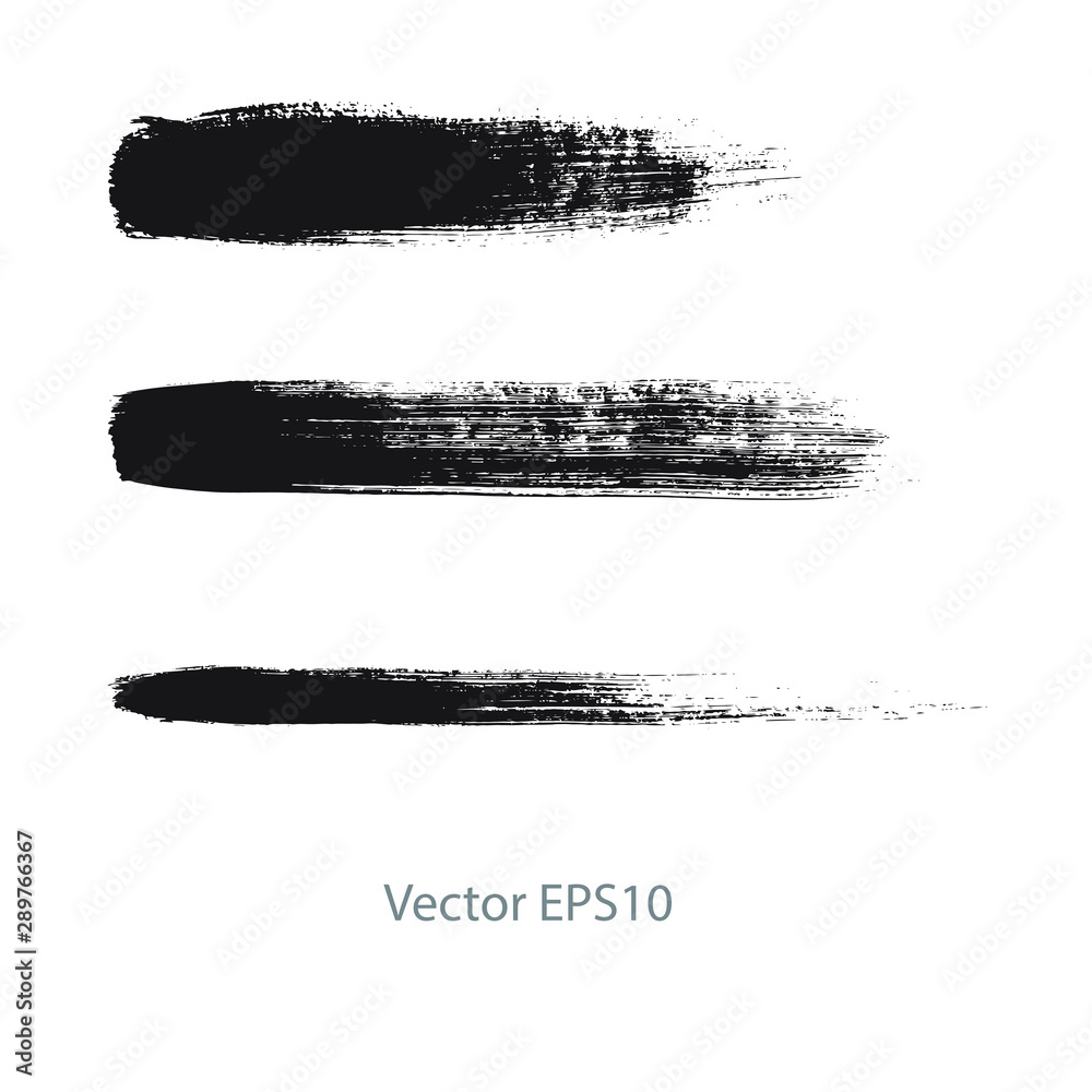 set of brush strokes set of brush strokes