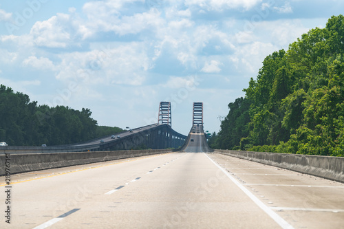 Cuadro en lienzo Bay Minette with interstate highway road i-65 in Alabama with General WK Wilson Jr
