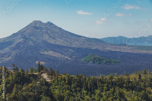 View of the Mount Batur volcano on Bali island