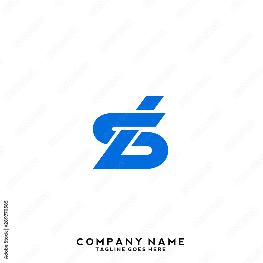 B initial letter, modern logo design template B initial letter, modern logo design template