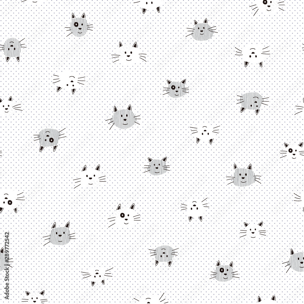Seamless pattern of a cat pretty small Seamless pattern of a cat pretty small