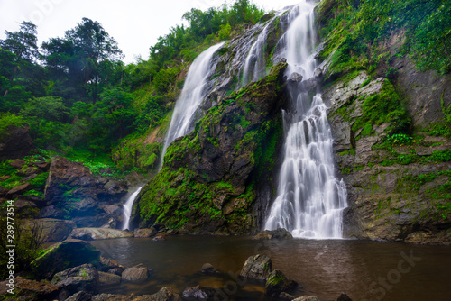 Khlong Lan Waterfall, A waterfall in klong Lan national park of Thailand. KamphaengPhet ,Thailand.