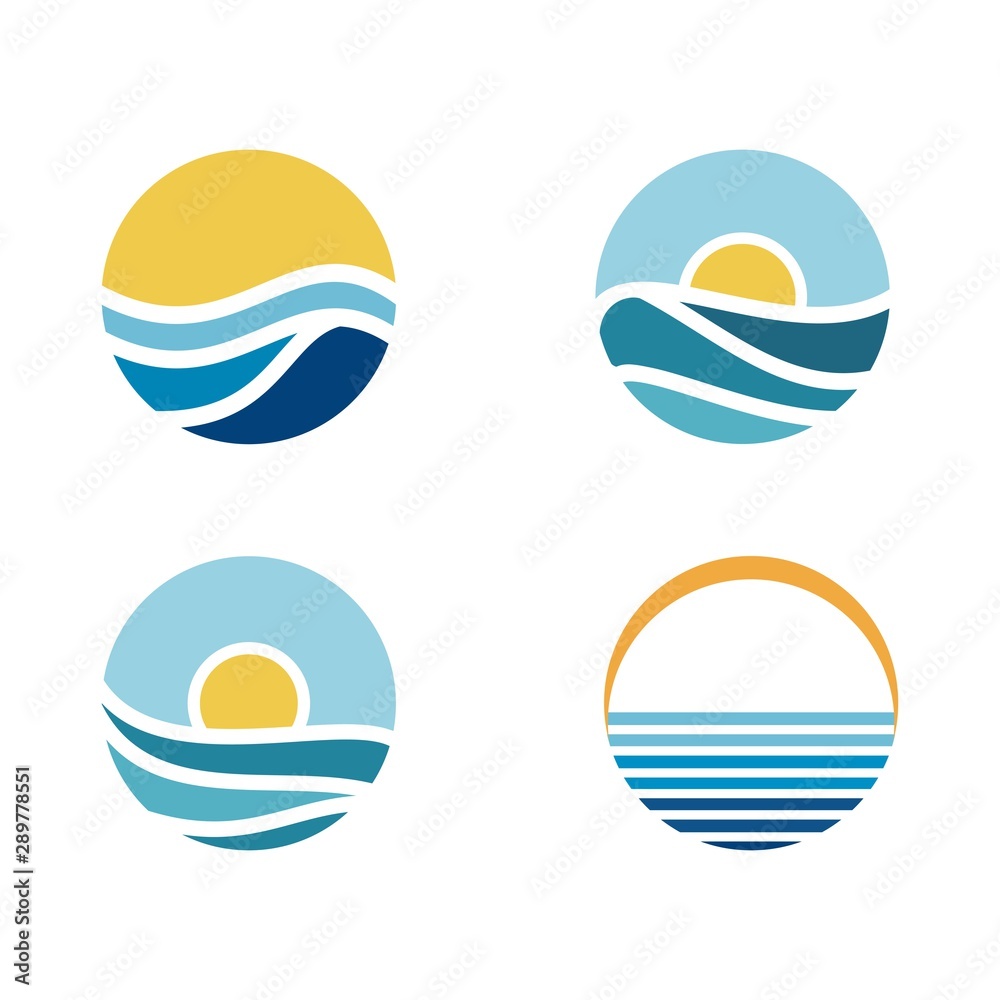 Water wave Logo Template, design concept vector Water wave Logo Template, design concept vector