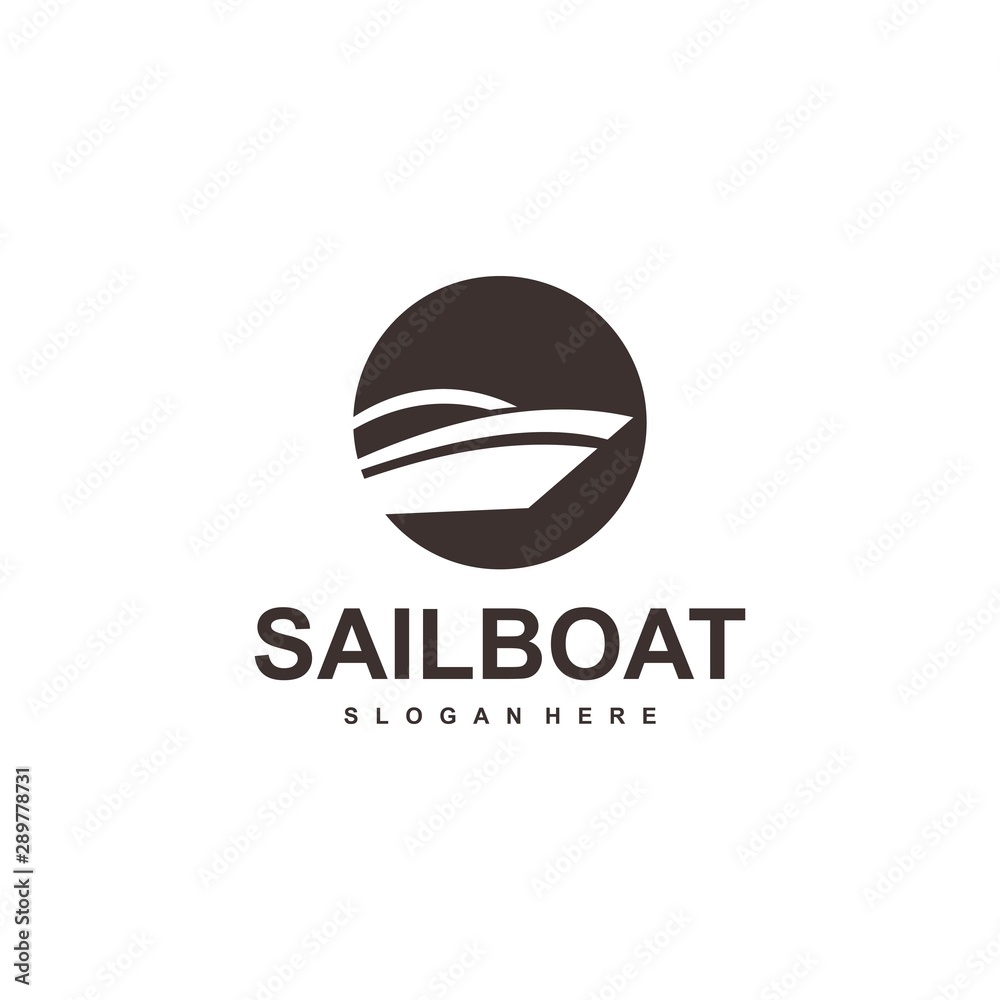 sail boat logo template, design concept vector sail boat logo template, design concept vector