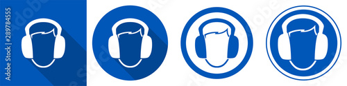 Symbol Wear Ear muff Symbol Sign Isolate on White Background,Vector Illustration EPS.10
