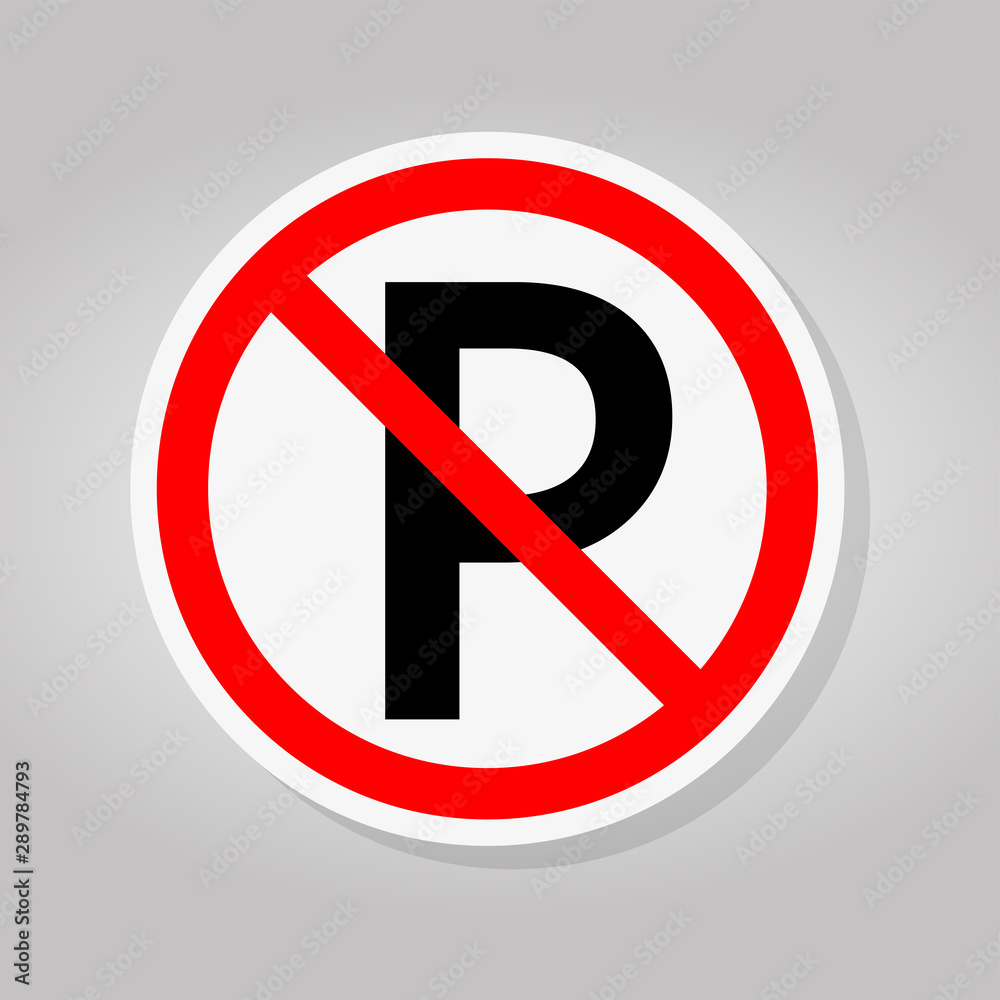 No parking or stopping Sign Isolate On White Background,Vector Illustration No parking or stopping Sign Isolate On White Background,Vector Illustration