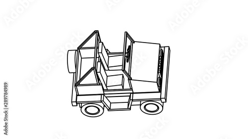 coloring page of vehicle