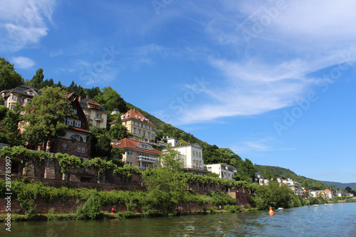 Heidelberg river with a leisure atmosphere