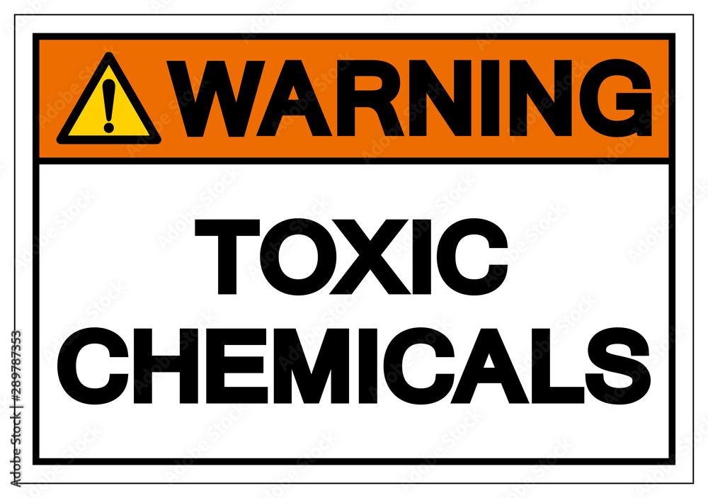 Warning Toxic Chemicals Symbol Sign, Vector Illustration, Isolate On White Background Label. EPS10