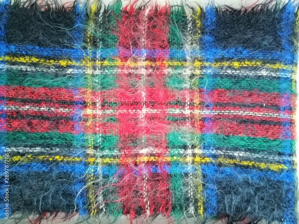  checked wool scarf for background