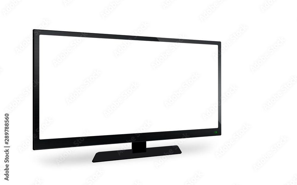 monitor screen isolated on white background