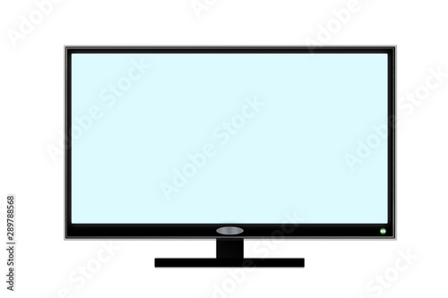 lcd tv monitor isolated on white