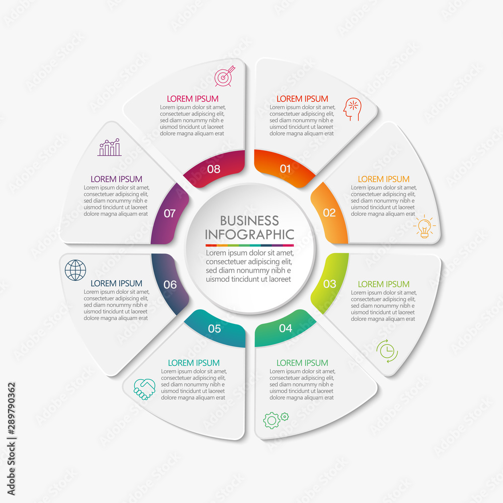 Business circle. timeline infographic icons designed for abstract background template milestone element modern diagram process technology digital marketing data presentation chart Vector Business circle. timeline infographic icons designed for abstract background template milestone element modern diagram process technology digital marketing data presentation chart Vector