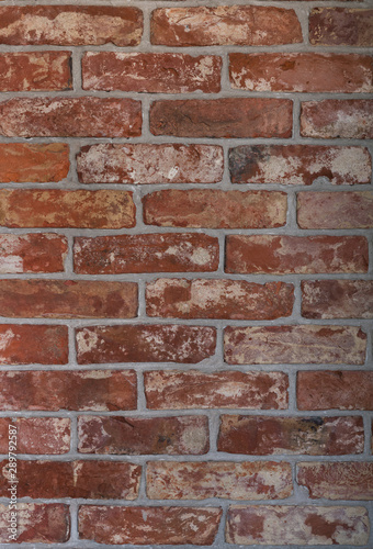 Texture of old brick wall interior shot