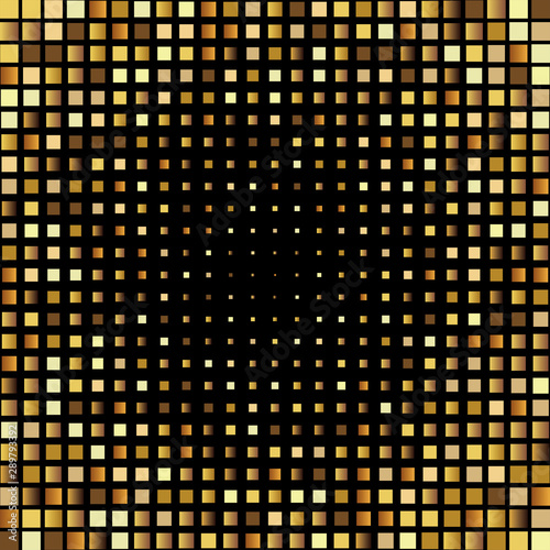 Mosaic background of golden glitter