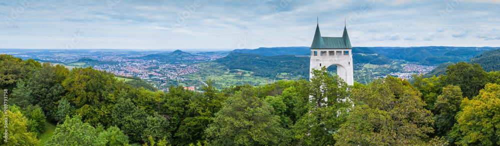 Panorama Schönbergturm mit Blick auf Pfullingen und Reutlingen Panorama Schönbergturm mit Blick auf Pfullingen und Reutlingen