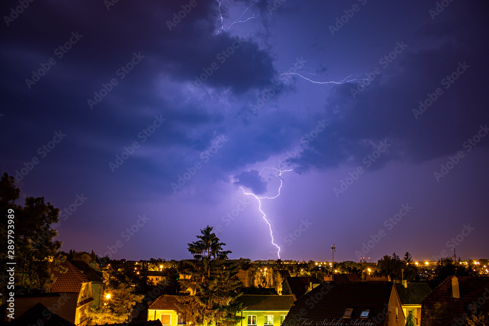 lightning over the city lightning over the city