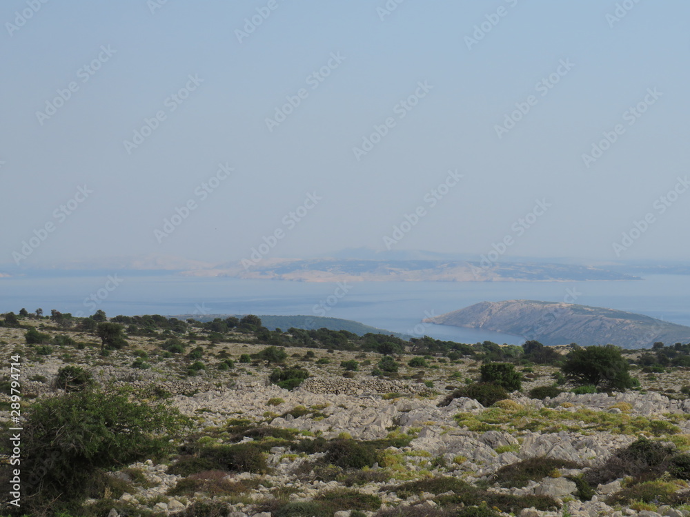 view of coastline Rab croatia