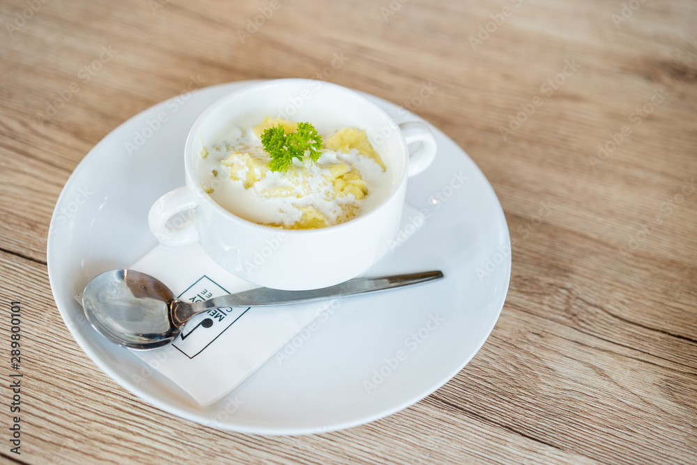 potato cream fresh on morning