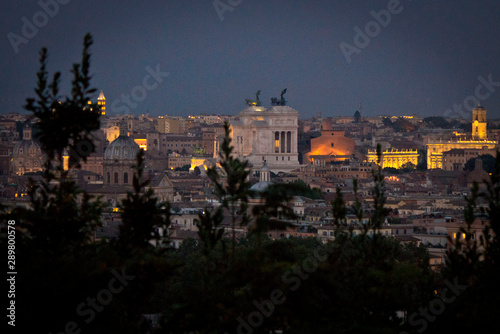 view of rome by night
