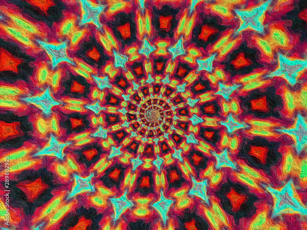 Colorful digital graphic kaleidoscope symmetry mandala style in laser light trial pattern, Tie Dye , spiderweb art background for art projects, banner, business, card, template Colorful digital graphic kaleidoscope symmetry mandala style in laser light trial pattern, Tie Dye , spiderweb art background for art projects, banner, business, card, template