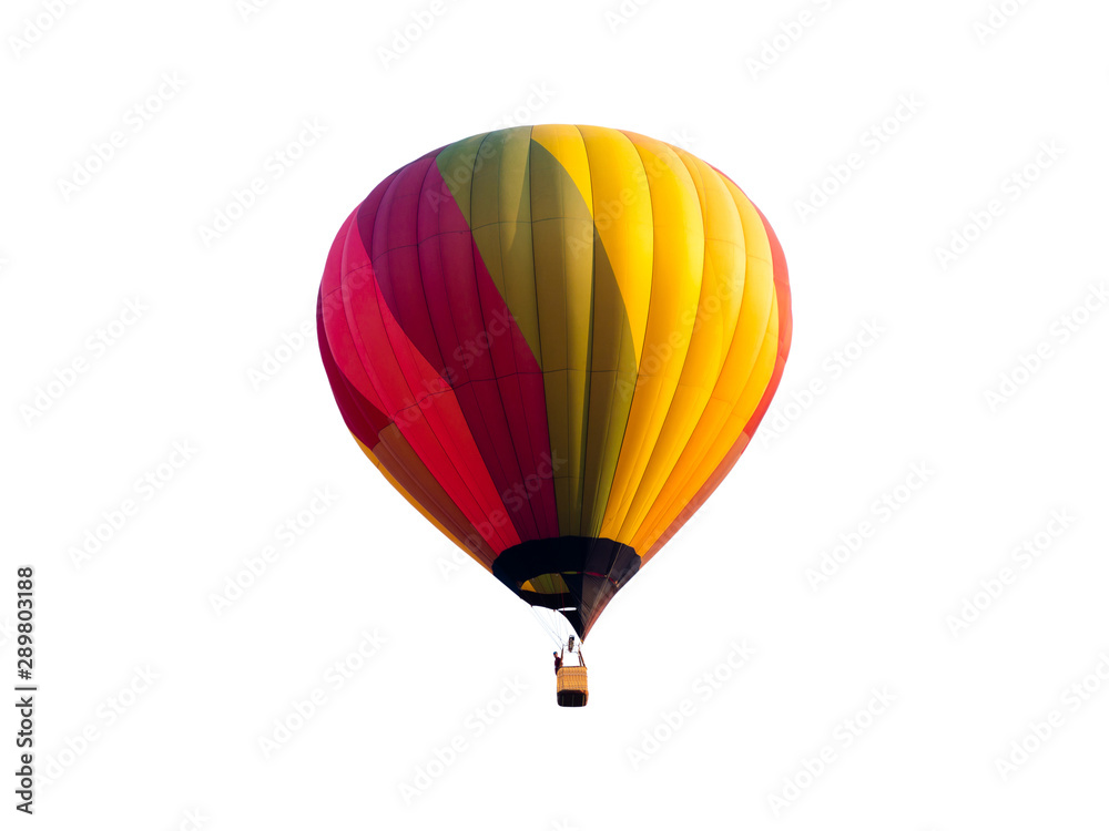 Fototapeta premium hot air balloon isolated on white background.